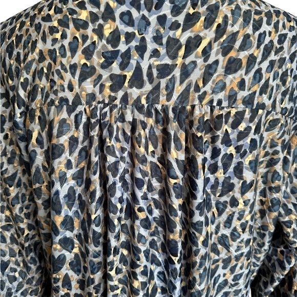 NY Collection Roll Tab Zip Front Jacquard Knit Top Size 2X - Picture 8 of 17